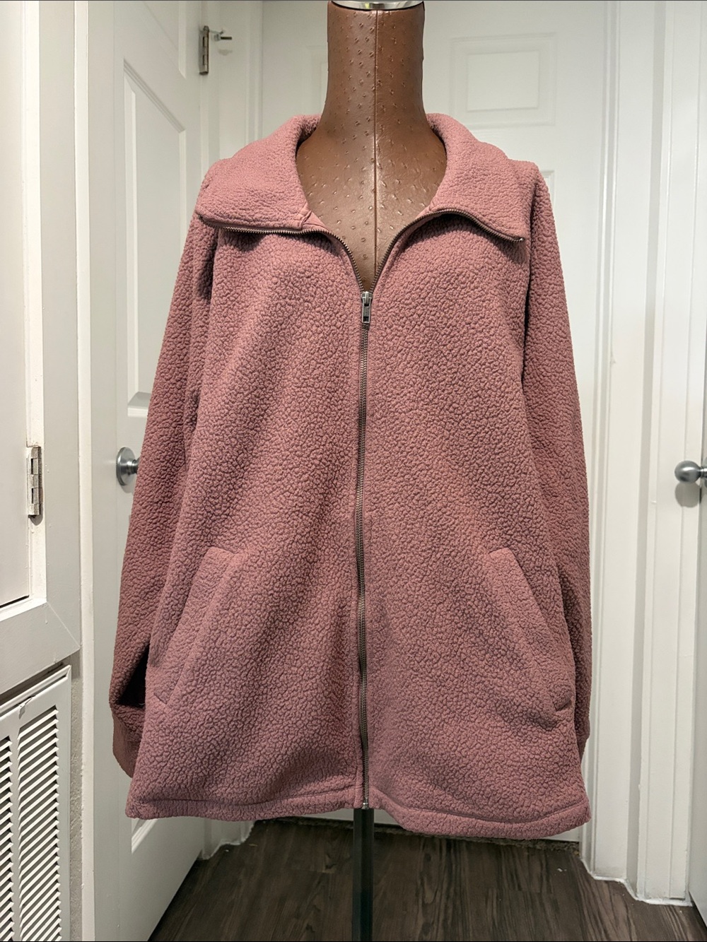 3for$20 torrid Dusty Rose Teddy Sherpa Zip Jacket torrid 4 (4x)